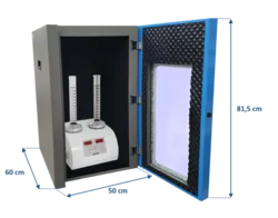 Noise enclosure for Tapped Density Tester: * ERWEKA, models; SVM223, SVM121, SVM221, SVM122 o SVM222 * AGILENT, VARIAN, VANKEL : For all models USP & ASTM * ETHIK TECHNOLOGY * OTHER BRANDS AND SIMIL